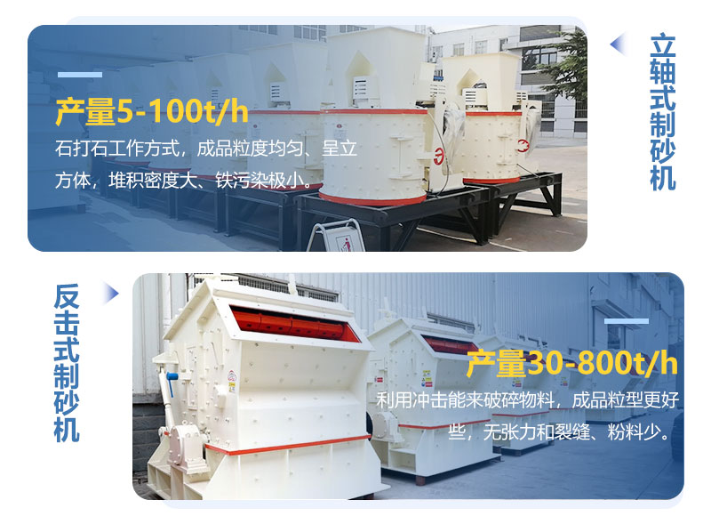 立轴式制砂机和反击式制砂机哪种粒型好？区别介绍