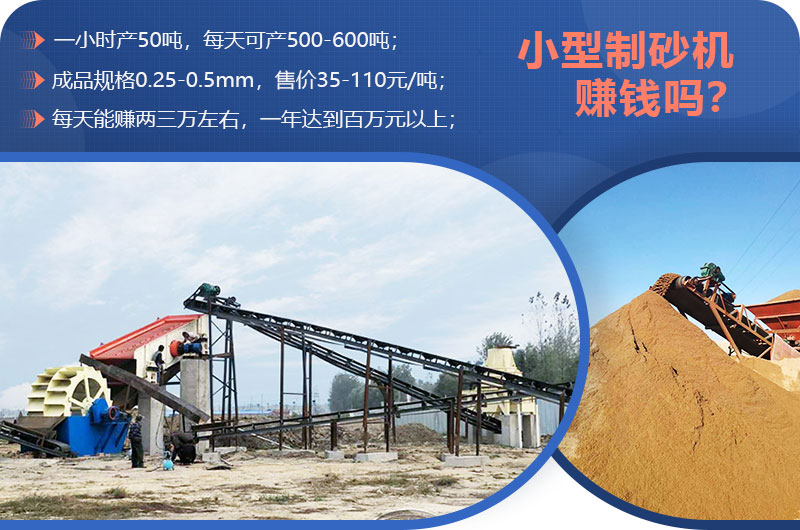 小型制砂机赚钱吗？小型制砂机图片及价格